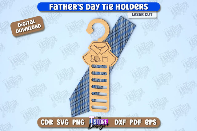 Father's Day Tie Holder | Tie Hanger | Gift Idea | Gift for Grandpa | CNC File SVG The T Store Design 