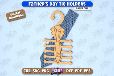 Father's Day Tie Holder | Tie Hanger | Gift Idea | Gift for Grandpa | CNC File SVG The T Store Design 