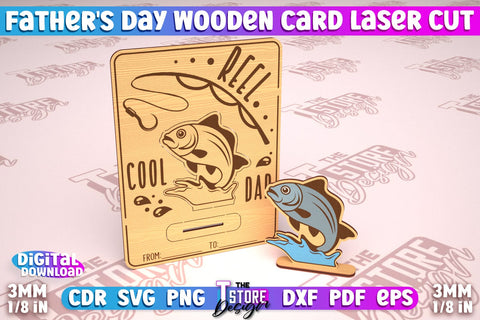 Father’s Day Wooden Card Bundle | Greeting Cards | Gift for Grandpa | CNC File SVG The T Store Design 