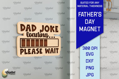 Father's Day Wooden Magnet Laser Cut. Gift for Dad SVG SVG Evgenyia Guschina 