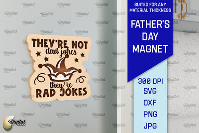 Father's Day Wooden Magnet Laser Cut. Gift for Dad SVG SVG Evgenyia Guschina 