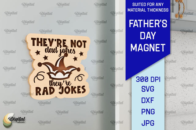 Father's Day Wooden Magnet Laser Cut. Gift for Dad SVG SVG Evgenyia Guschina 
