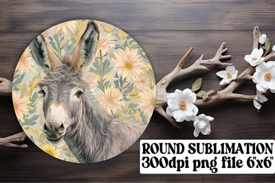 Fauna and Petal Patterned Round Ornaments Sublimation afrosvg 