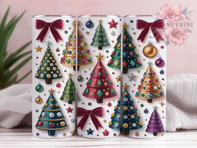 Faux Rhinestone Coquette Christmas Tumbler, Coquette Christmas Sublimation Design, Festive Holiday Cup Art, 20oz Xmas Tumbler, Whimsical Rhinestone Mug, Stylish Christmas Cup, Cozy Holiday Wrap Sublimation Li Zamperini 