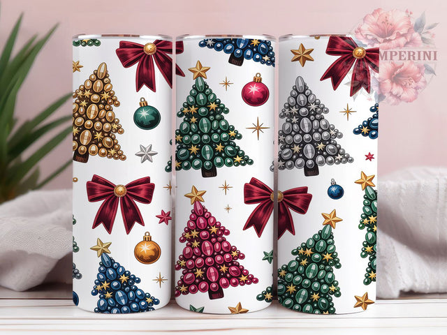 Faux Rhinestone Coquette Christmas Tumbler, Coquette Christmas Sublimation Design, Festive Holiday Cup Art, 20oz Xmas Tumbler, Whimsical Rhinestone Mug, Stylish Christmas Cup, Cozy Holiday Wrap Sublimation Li Zamperini 
