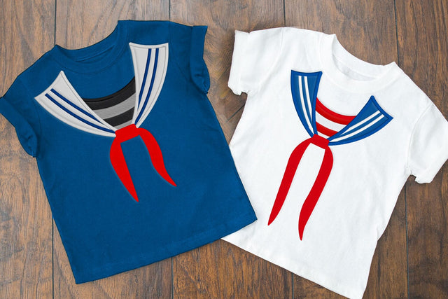 Faux Sailor Uniform Applique Embroidery Embroidery/Applique DESIGNS Designed by Geeks 