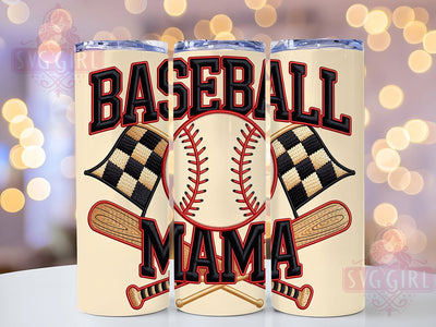 Faux Yarn Baseball Mama 20oz Tumbler, Baseball Mama Wrap, Sublimation Wrap, 20oz Tumbler Design, Mother’s Day Gift, PNG Tumbler Wrap, Sports Mom Sublimation SvggirlplusArt 