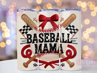 Faux Yarn Baseball Mama 20oz Tumbler, Baseball Mama Wrap, Sublimation Wrap, 20oz Tumbler Design, Mother’s Day Gift, PNG Tumbler Wrap, Sports Mom Sublimation SvggirlplusArt 