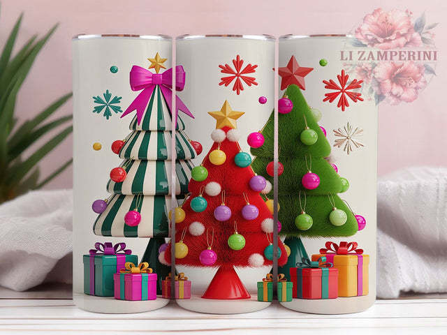 Faux Yarn Christmas Tree Tumbler, Festive Yarn Sublimation Design, Holiday Tree Cup Art, 20oz Xmas Tumbler, Whimsical Yarn Mug, Stylish Christmas Cup, Cozy Yarn Wrap Sublimation Li Zamperini 