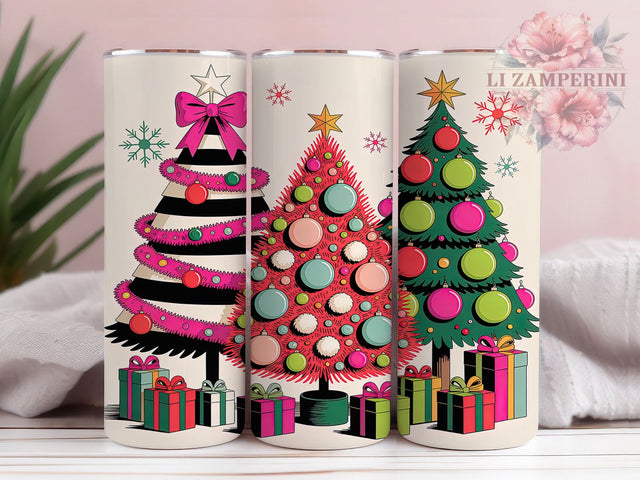 Faux Yarn Christmas Tree Tumbler, Festive Yarn Sublimation Design, Holiday Tree Cup Art, 20oz Xmas Tumbler, Whimsical Yarn Mug, Stylish Christmas Cup, Cozy Yarn Wrap Sublimation Li Zamperini 