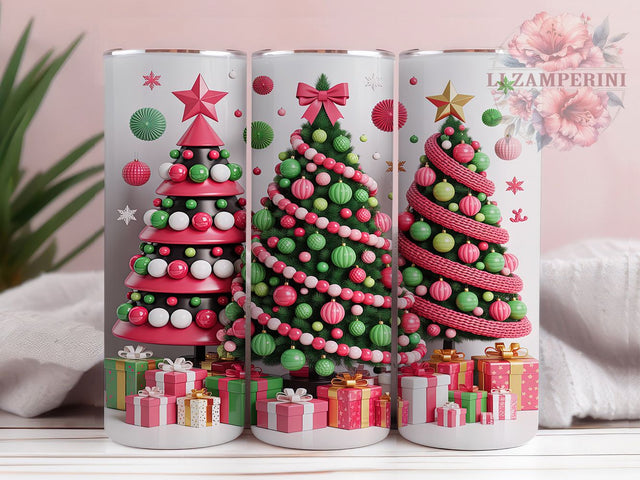 Faux Yarn Christmas Tree Tumbler, Festive Yarn Sublimation Design, Holiday Tree Cup Art, 20oz Xmas Tumbler, Whimsical Yarn Mug, Stylish Christmas Cup, Cozy Yarn Wrap Sublimation Li Zamperini 