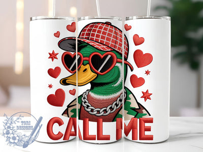 Faux Yarn Crochet Boy Tumbler, Call Me Wrap, Cozy Yarn Cup, 20oz Sublimation Wrap, Stylish Valentine Design Tumbler, Artistic Crochet Boy Cup, Whimsical Love Theme Wrap Sublimation ToriDesigns 