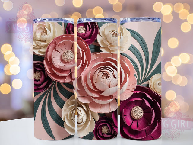 Faux Yarn Daisy Floral Tumbler Wrap, Daisy Flower, Faux Yarn, Handmade Style, Cute Theme, Tumbler Wrap, Sublimation Design Sublimation SvggirlplusArt 