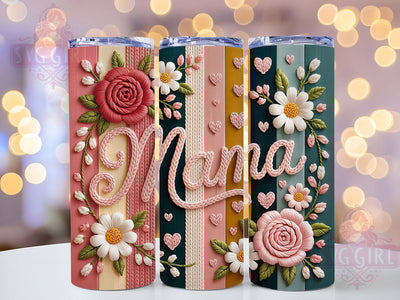 Faux Yarn MAMA Texture 20oz Tumbler, Yarn Texture Wrap, Sublimation Wrap, 20oz Tumbler Design, Mother’s Day Gift, PNG Tumbler Wrap, Mom Quote Sublimation SvggirlplusArt 