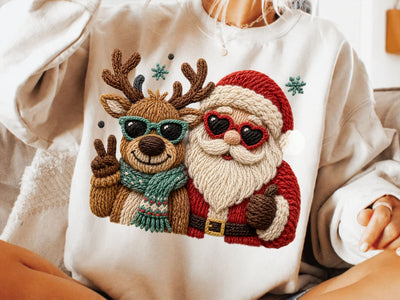 Faux Yarn Merry Christmas, Santa Png SVG DesignDestine 