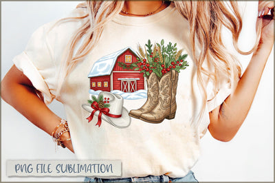 Faux Yarn Small Town Christmas PNG Sublimation Shetara Begum 