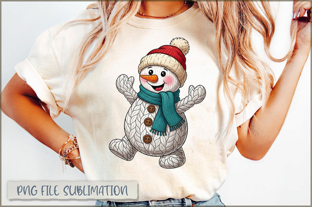Faux Yarn Snowman PNG Sublimation Shetara Begum 