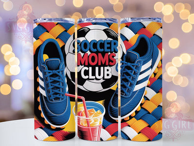 Faux Yarn Soccer Moms 20oz Tumbler, Soccer Moms Club, Sublimation Wrap, 20oz Tumbler Design, Mother’s Day Gift, PNG Tumbler Wrap, Sports Mom Sublimation SvggirlplusArt 