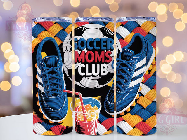 Faux Yarn Soccer Moms 20oz Tumbler, Soccer Moms Club, Sublimation Wrap, 20oz Tumbler Design, Mother’s Day Gift, PNG Tumbler Wrap, Sports Mom Sublimation SvggirlplusArt 