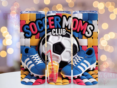 Faux Yarn Soccer Moms 20oz Tumbler, Soccer Moms Club, Sublimation Wrap, 20oz Tumbler Design, Mother’s Day Gift, PNG Tumbler Wrap, Sports Mom Sublimation SvggirlplusArt 