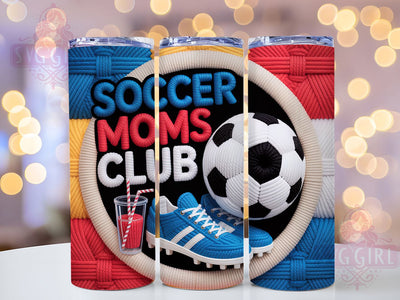 Faux Yarn Soccer Moms 20oz Tumbler, Soccer Moms Club, Sublimation Wrap, 20oz Tumbler Design, Mother’s Day Gift, PNG Tumbler Wrap, Sports Mom Sublimation SvggirlplusArt 