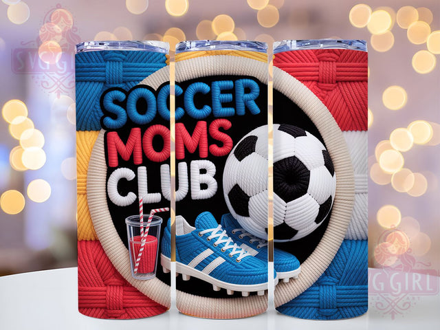 Faux Yarn Soccer Moms 20oz Tumbler, Soccer Moms Club, Sublimation Wrap, 20oz Tumbler Design, Mother’s Day Gift, PNG Tumbler Wrap, Sports Mom Sublimation SvggirlplusArt 