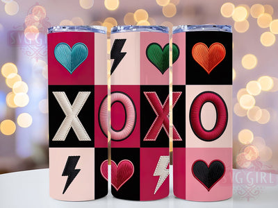 Faux Yarn XOXO Valentine Tumbler Wrap, XOXO Valentine, Love Theme, Cute Design, Handmade Style, Tumbler Wrap, Sublimation Design Sublimation SvggirlplusArt 