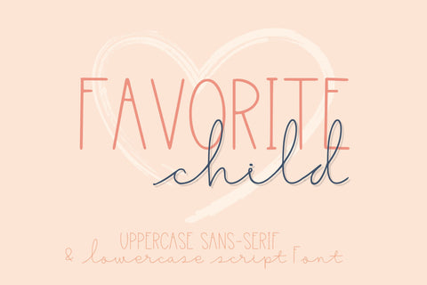 Favorite Child, Cute Handwritten font for Cricut Font Designing Digitals 