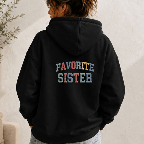 Favorite Sister Machine Embroidery Design – Colorful Sister Quote Embroidery File Embroidery/Applique DESIGNS PatternFeed8 