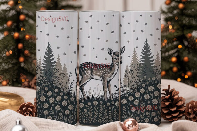 Fawn in the Woods 20oz Tumbler Wrap Sublimation DesignSVG 