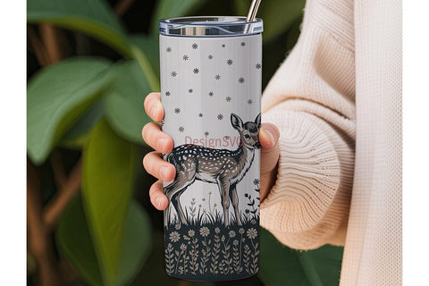 Fawn in the Woods 20oz Tumbler Wrap Sublimation DesignSVG 