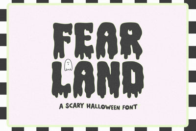 Fear Land - Spooky Halloween Font Font KA Designs 