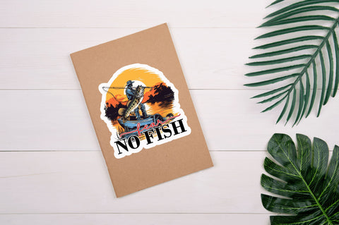 Fear no fish Sticker Design Sublimation Regulrcrative 