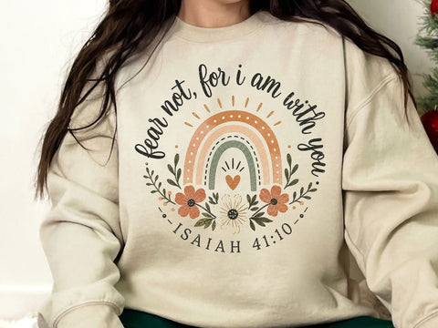 Fear Not I Am With You Bible Verse PNG SVG artprintfile 