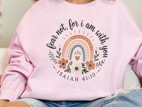 Fear Not I Am With You Bible Verse PNG SVG artprintfile 