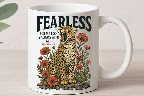 Fearless Bible Verse Leopard PNG SVG BillahCrafts 