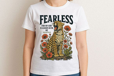 Fearless Bible Verse Leopard PNG SVG BillahCrafts 