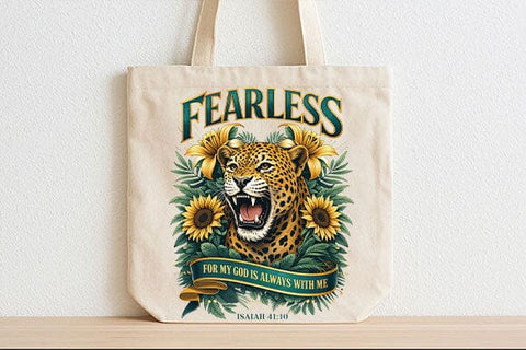 Fearless Christian Faith PNG | Leopard Bible Verse Sublimation Design SVG BillahCrafts 