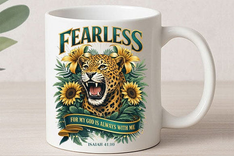 Fearless Christian Faith PNG | Leopard Bible Verse Sublimation Design SVG BillahCrafts 