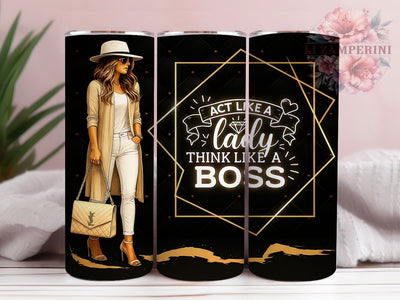 Fearless & Fabulous Boss Lady Tumbler, Think Like A Boss Tumbler, Girl Boss Sublimation Design, Empowered Woman Tumbler, Feminine Boss Tumbler Wrap, Act Like A Lady Wrap Sublimation Li Zamperini 