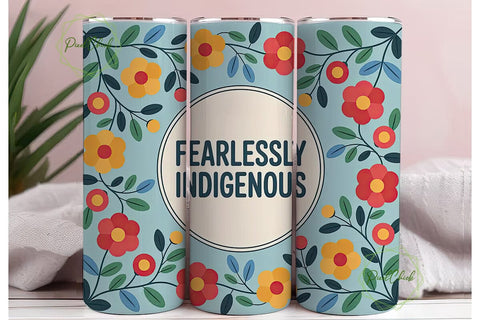 Fearlessly Indigenous 20oz Tumbler Wrap Sublimation PixelChick 