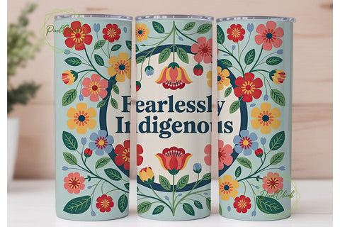 Fearlessly Indigenous 20oz Tumbler Wrap Sublimation PixelChick 