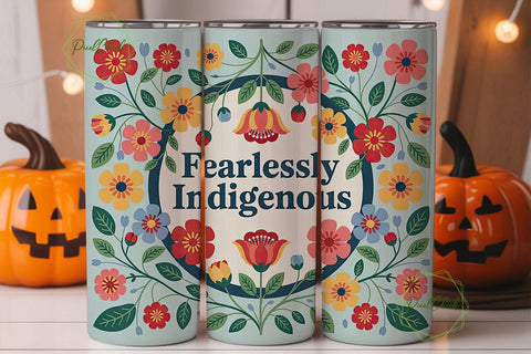 Fearlessly Indigenous 20oz Tumbler Wrap Sublimation PixelChick 