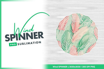 Feather Art Background Wind Spinner Round Png Sublimation Regulrcrative 