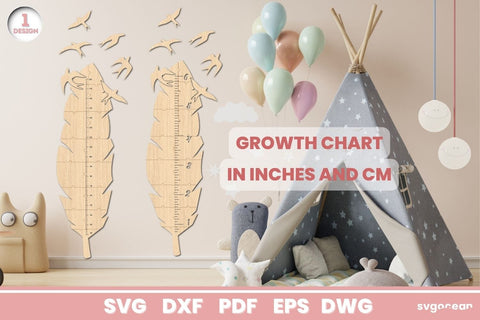 Feather Growth Charts Bundle SVG SvgOcean 