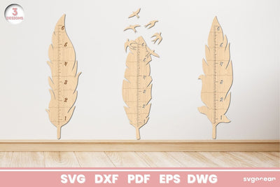 Feather Growth Charts Bundle SVG SvgOcean 