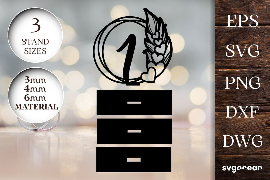 Feather Wedding Table Numbers SVG - So Fontsy