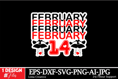 February 14 STicker SVG Cut File SVG Insomnia Std 
