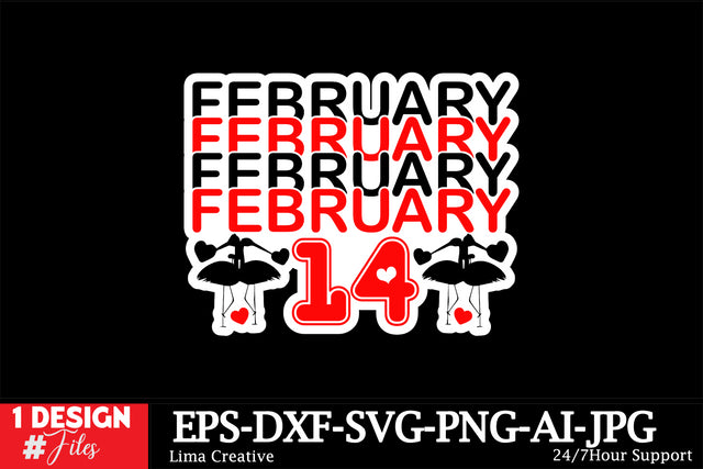 February 14 STicker SVG Cut File SVG Insomnia Std 