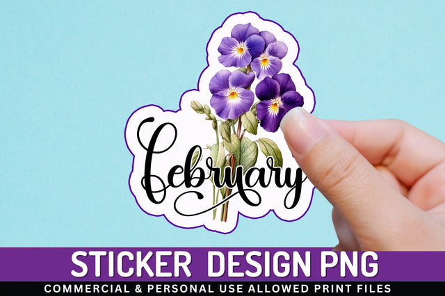 February Sticker Design Sublimation Regulrcrative 
